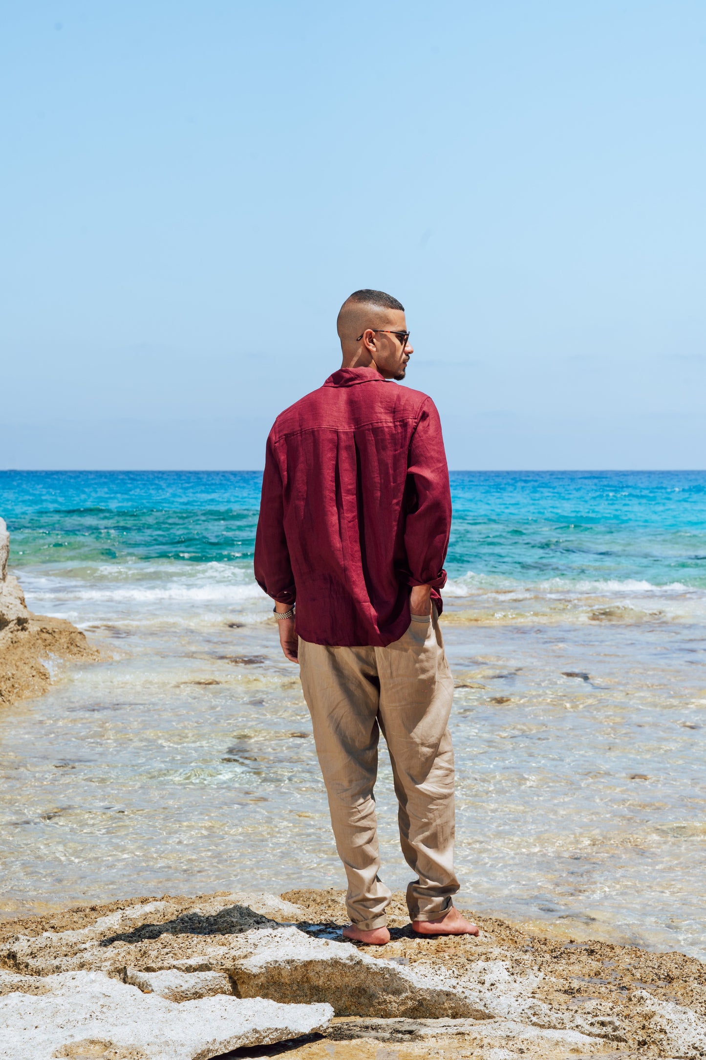 Maroon Linen Shirt