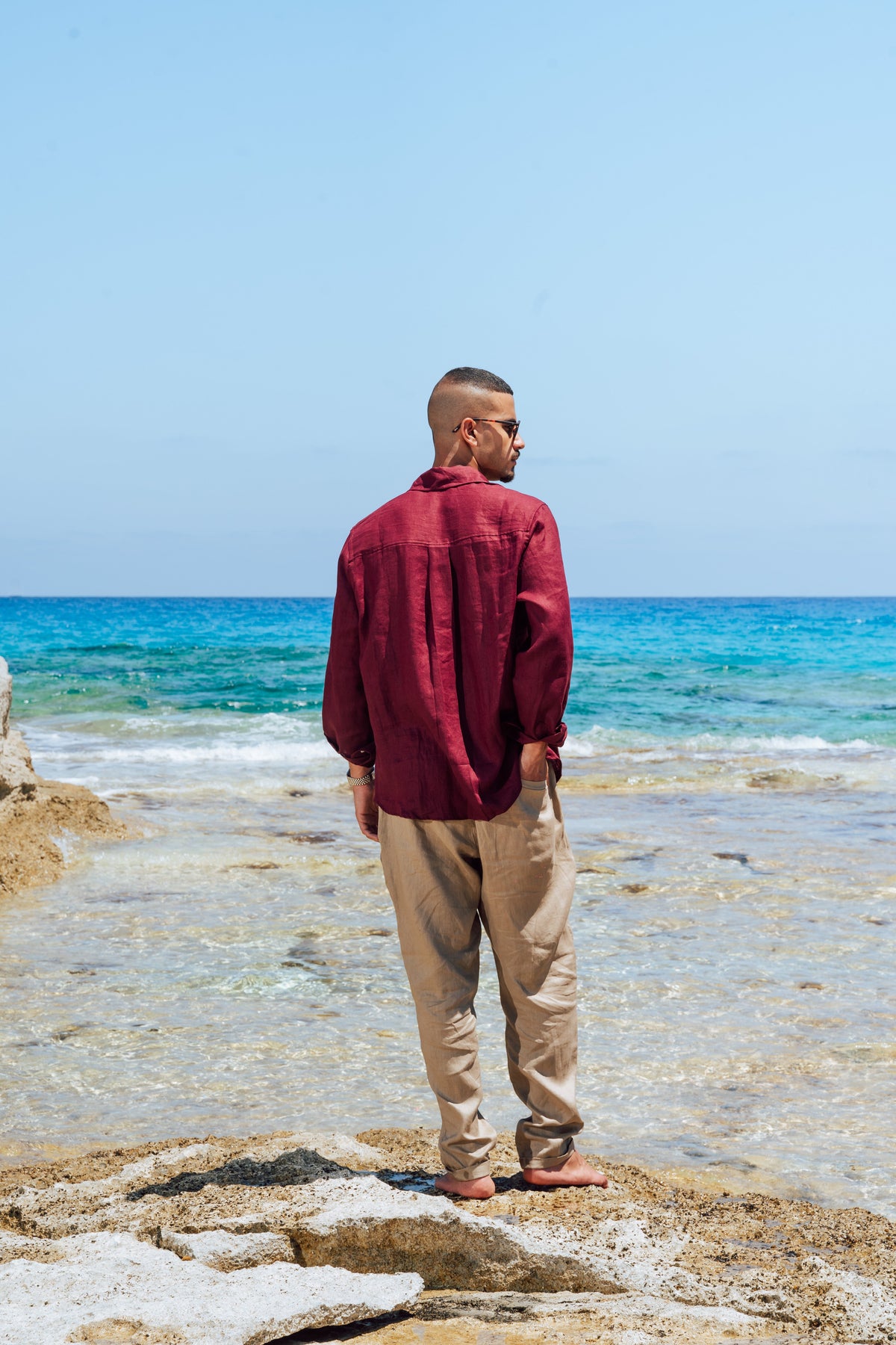 Maroon Linen Shirt