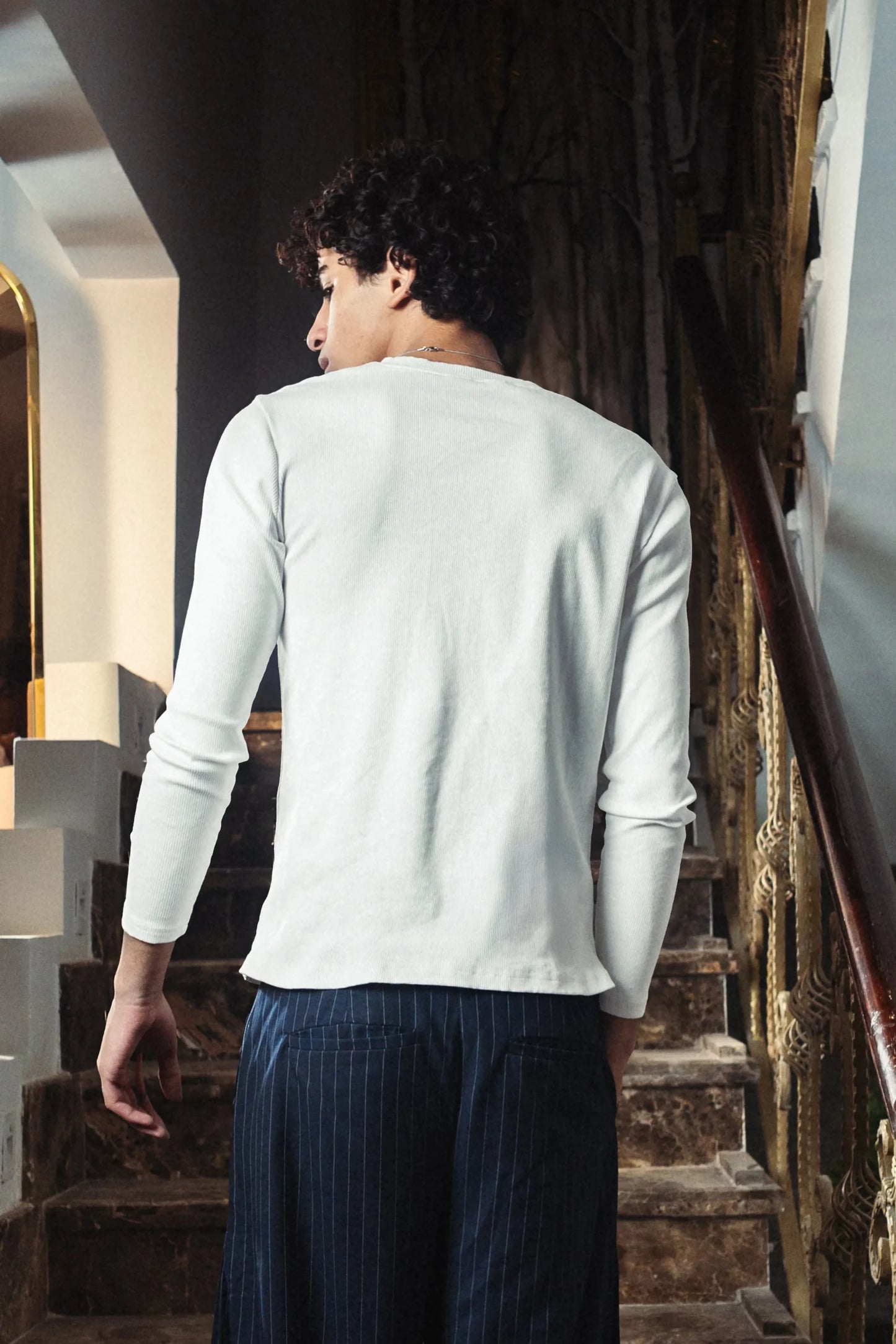 White Henley Shirt