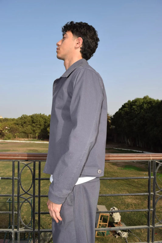 GREY GABARDINE JACKET