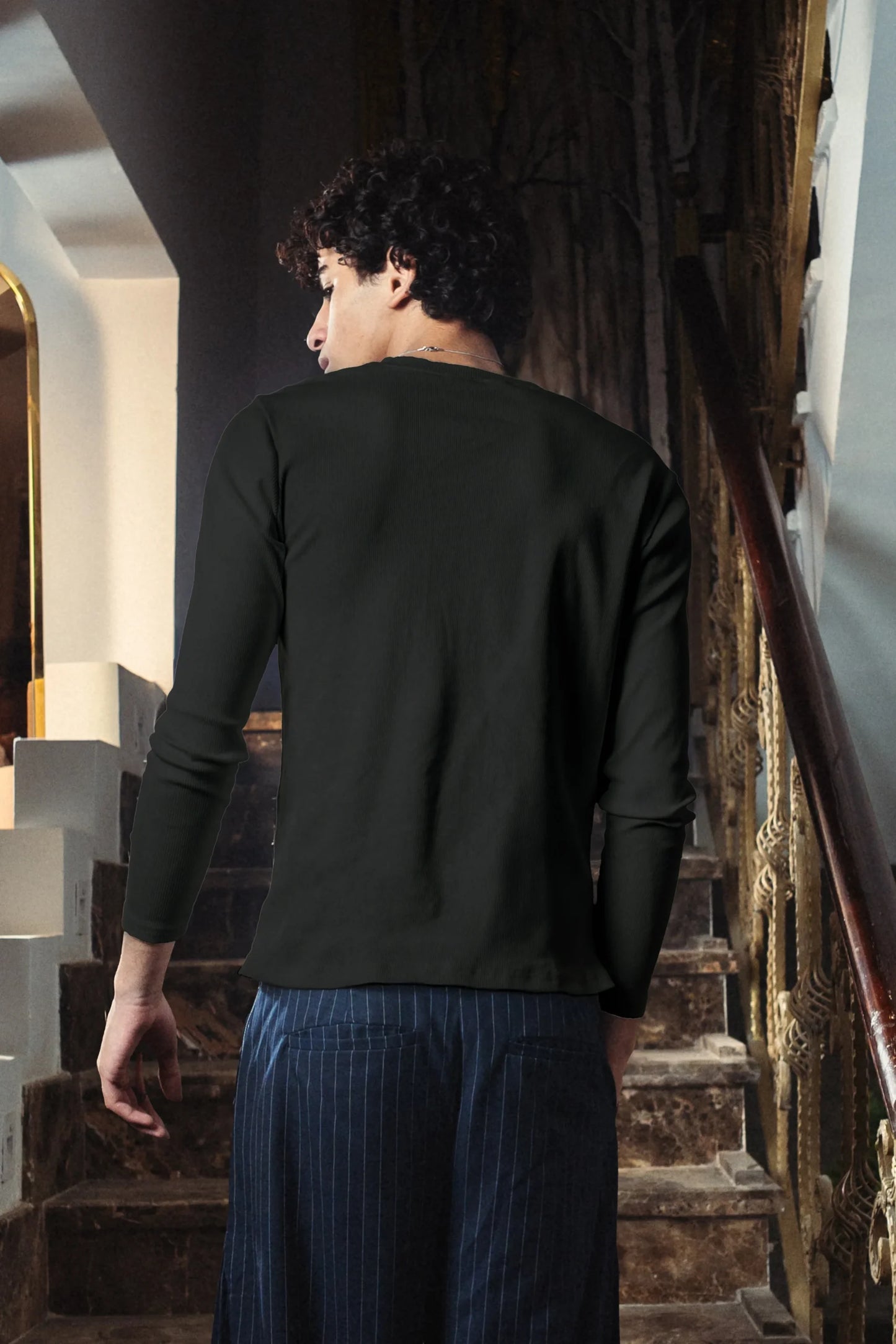 Black Henley Shirt