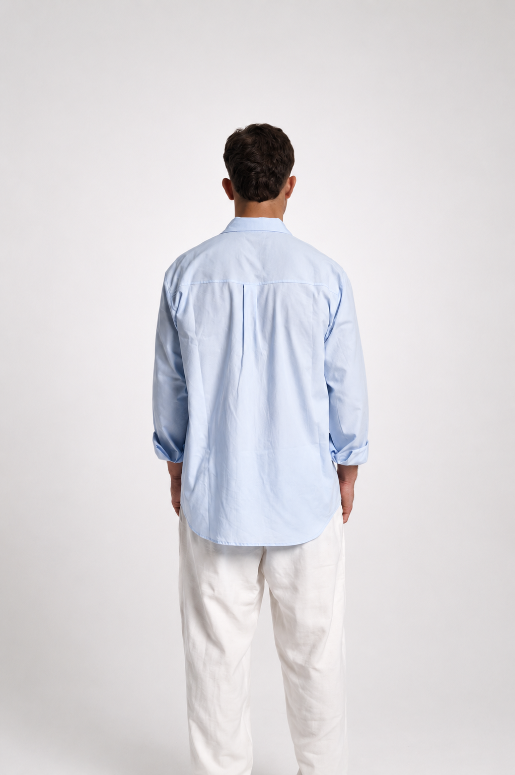 Men’s Baby Blue Linen Shirt
