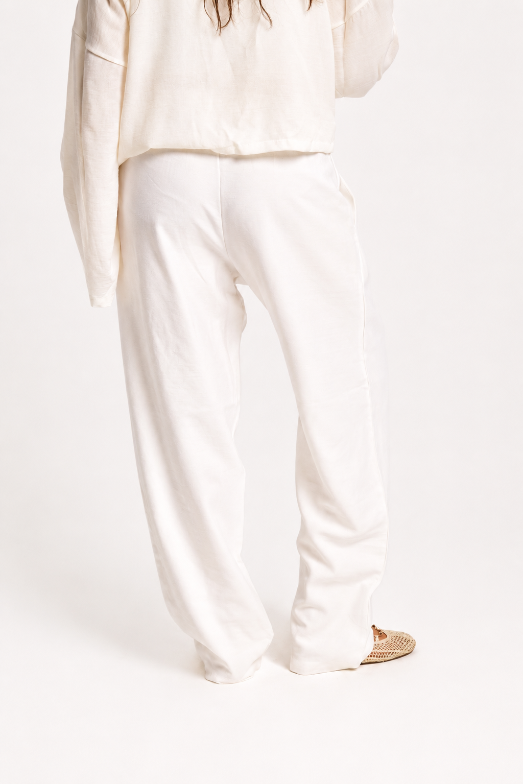 Women's White Linen Pants