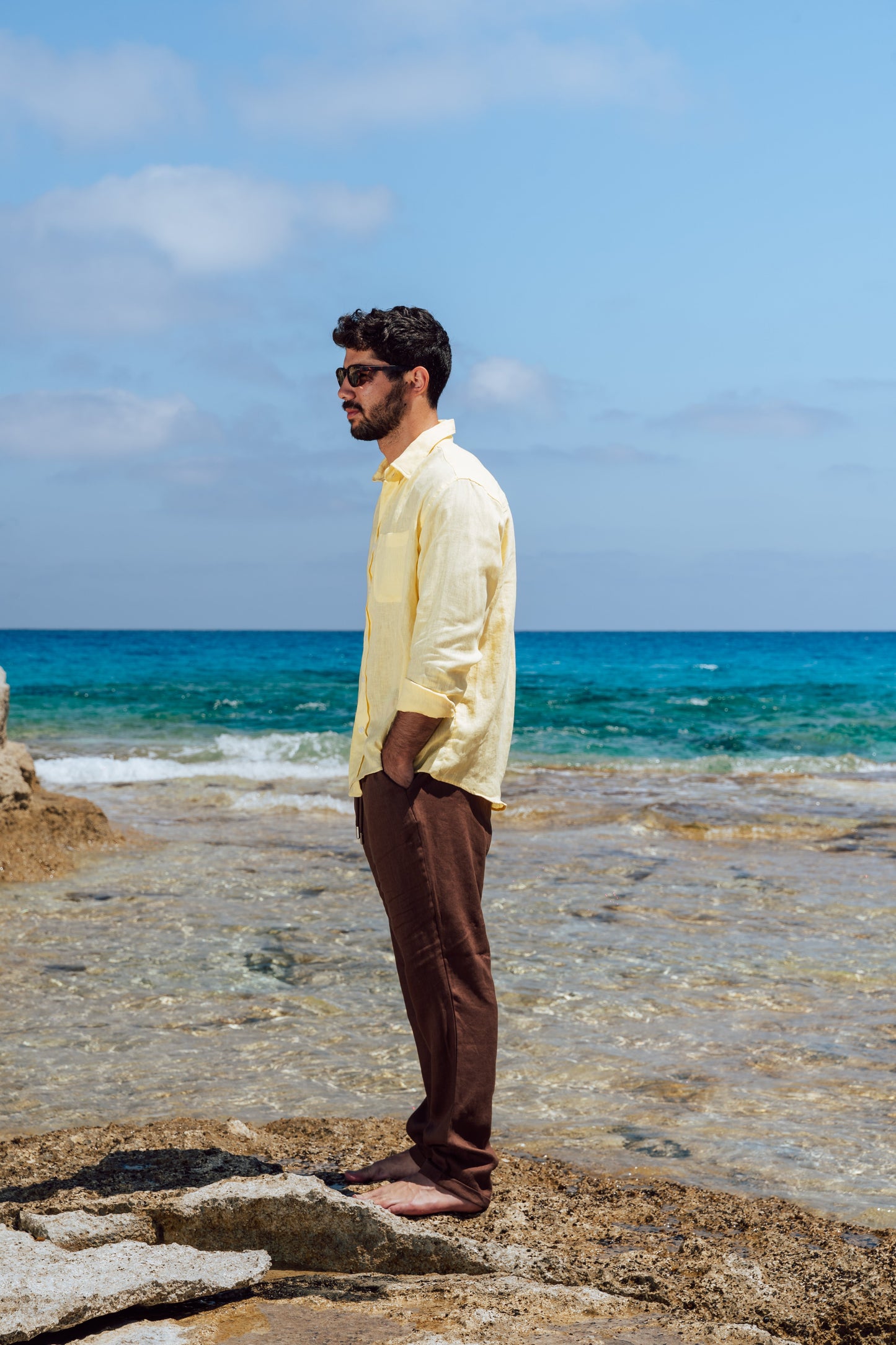 Butter Yellow Linen Shirt