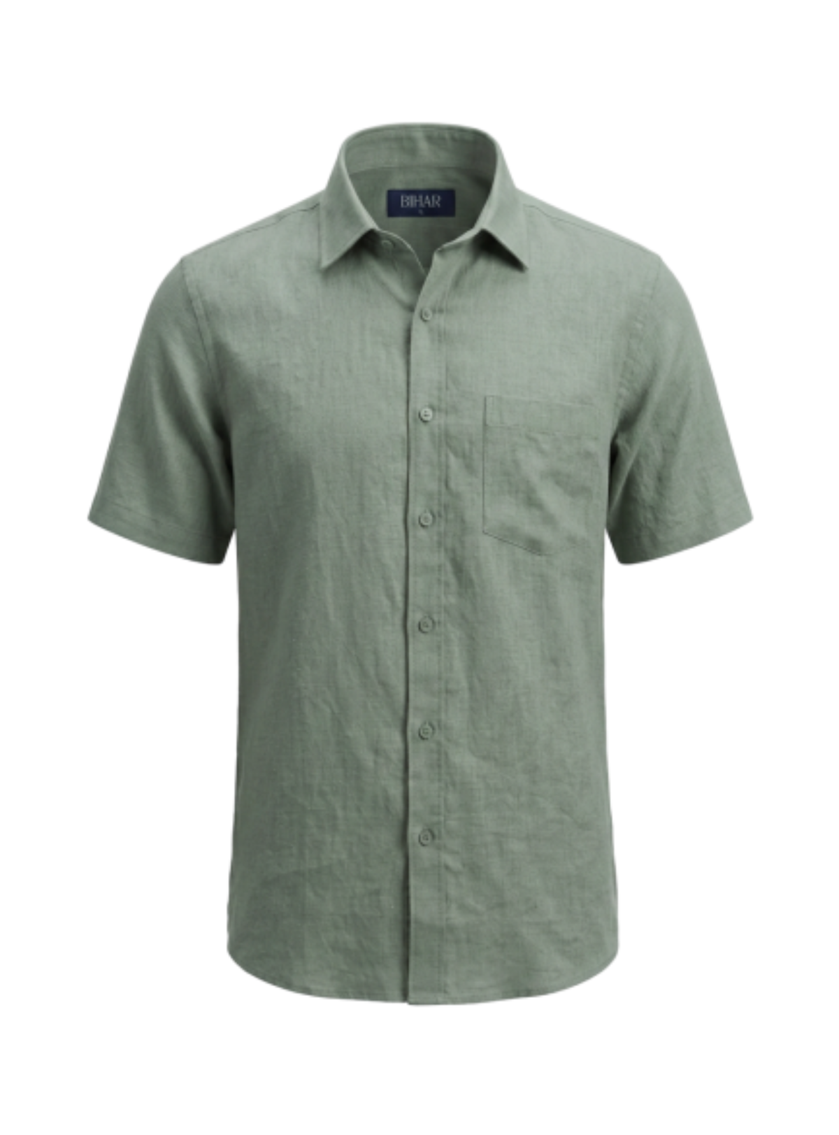Sage Short Sleeve Linen Shirt