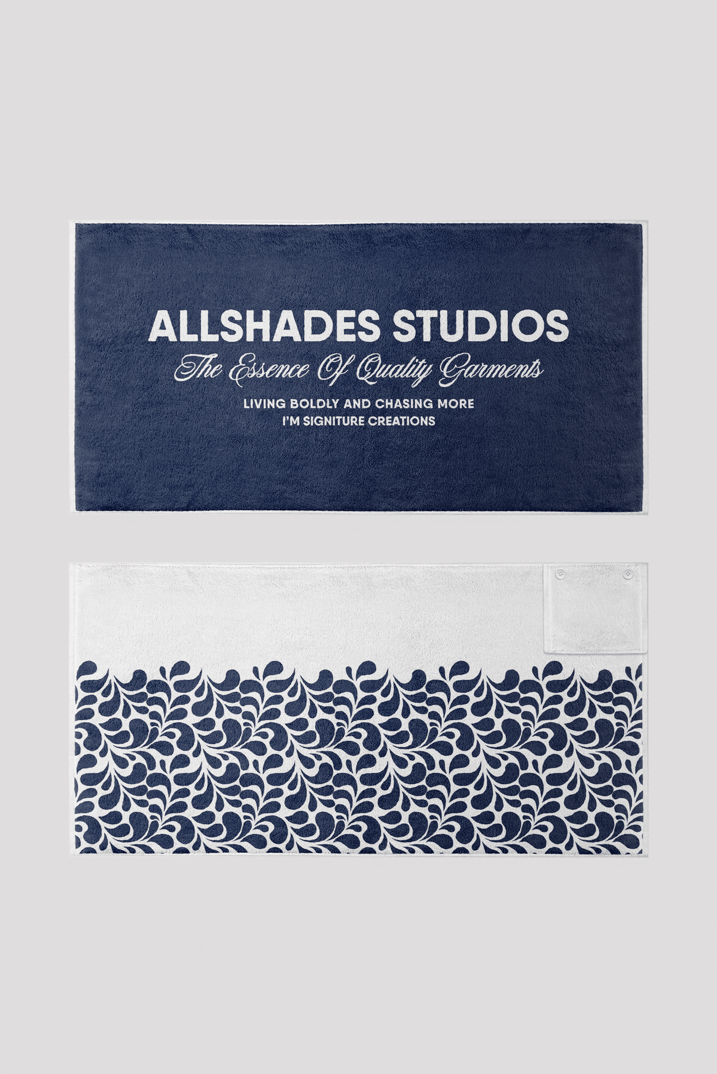 Navy Blue Micro Fiber Towel