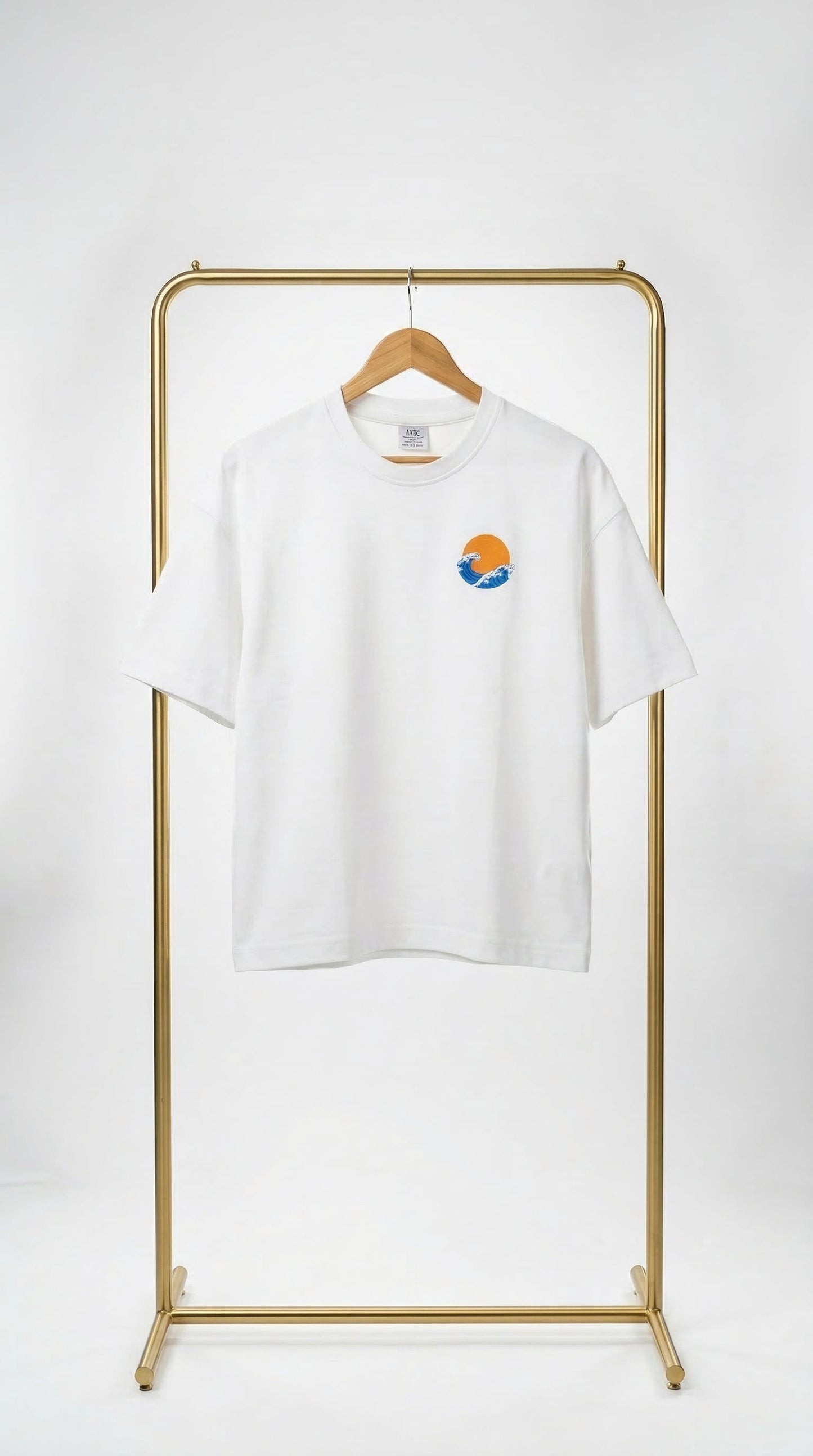 RW White Boxy-TEE "THINK RETRO"