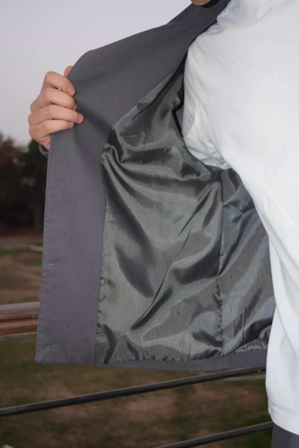GREY GABARDINE JACKET