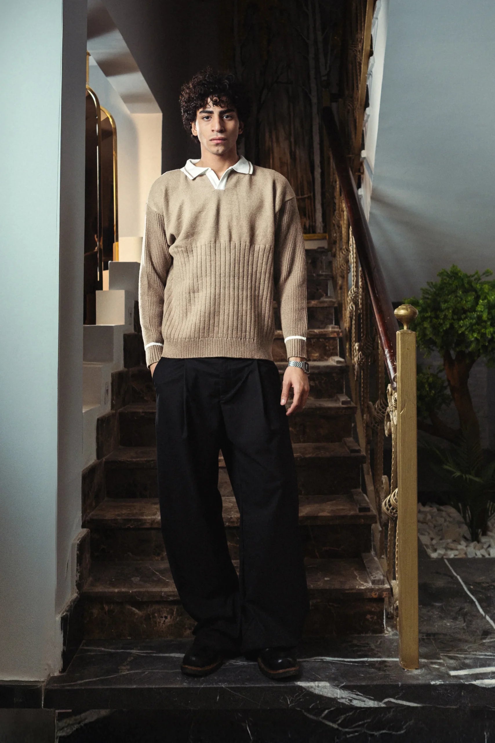 Arabian Beige Knitted Polo