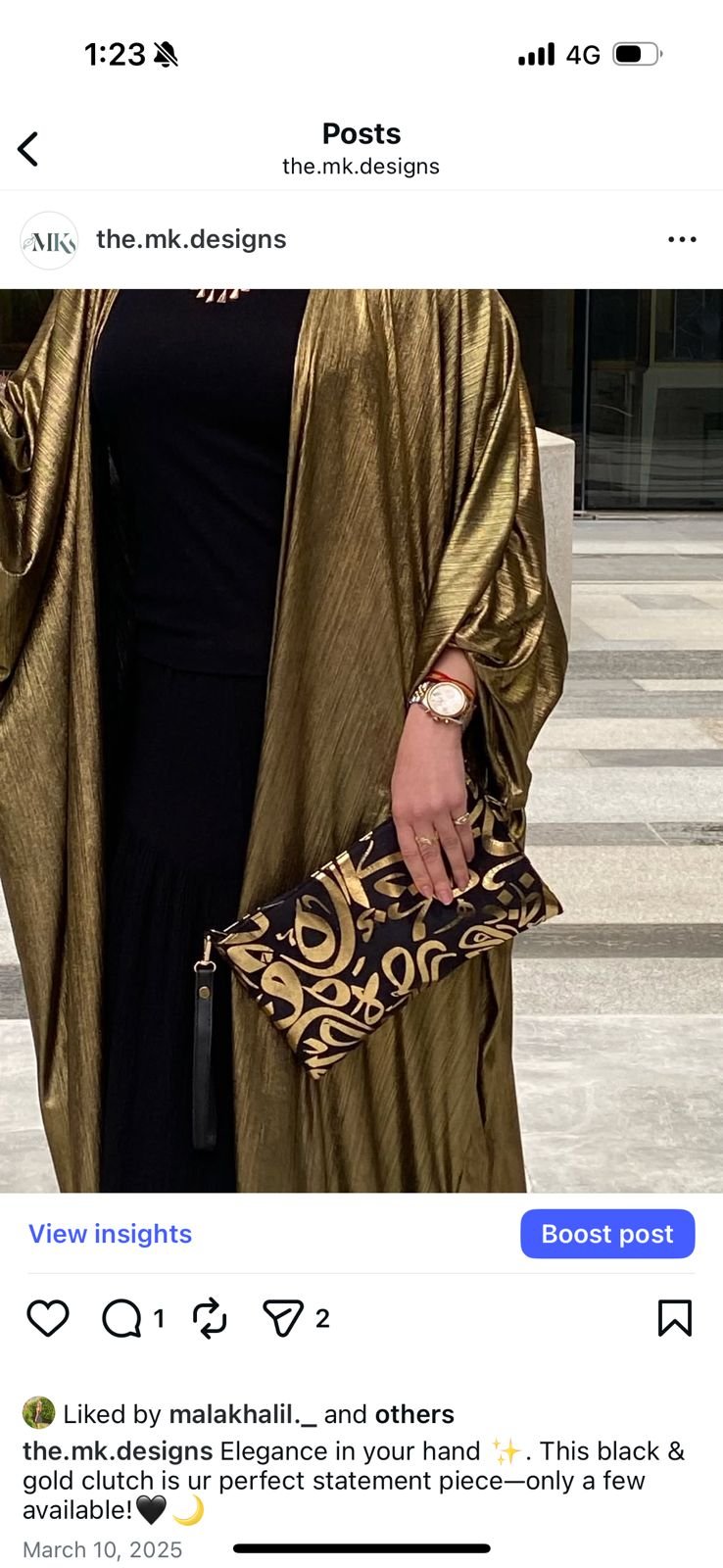 Arabian Calligraphy Clutch