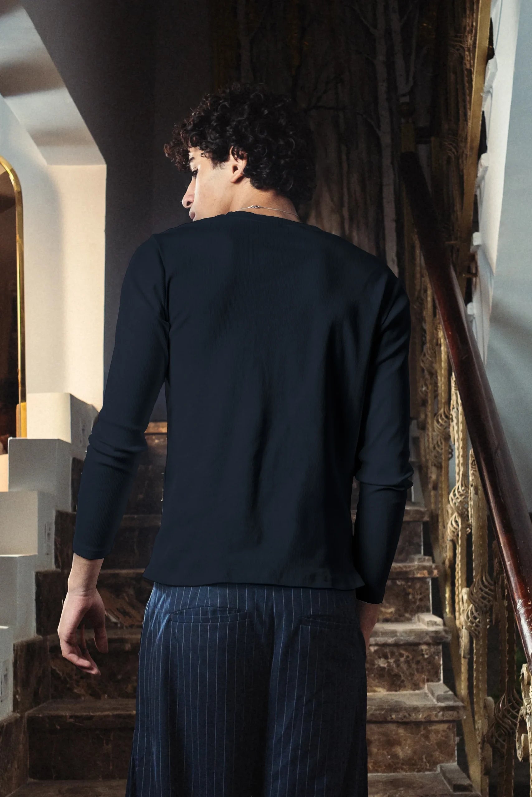 Mystic Navy Henley Shirt