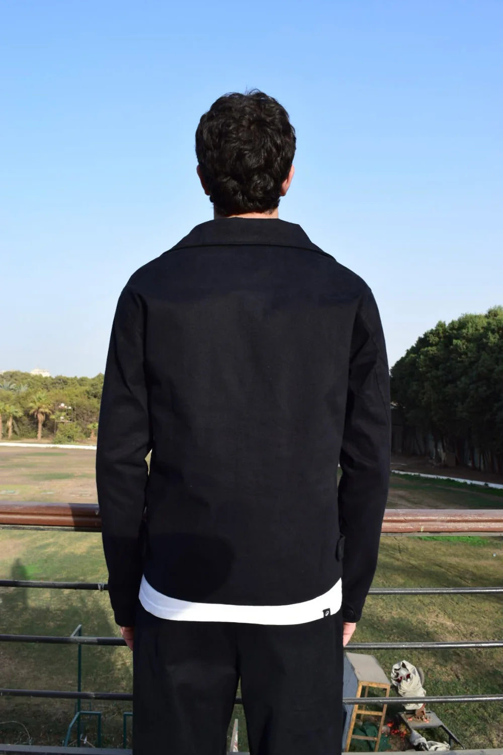 BLACK GABARDINE JACKET