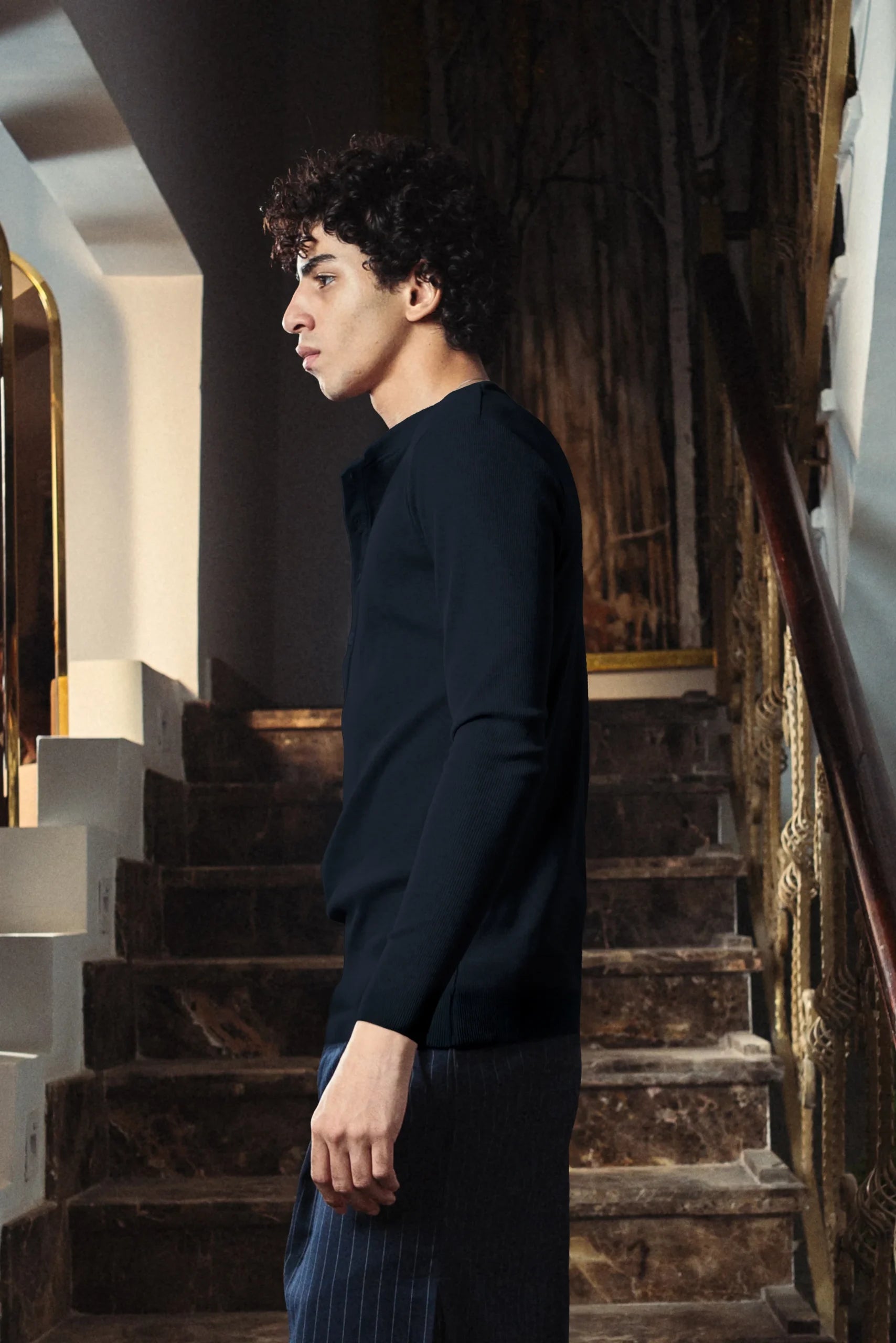 Mystic Navy Henley Shirt