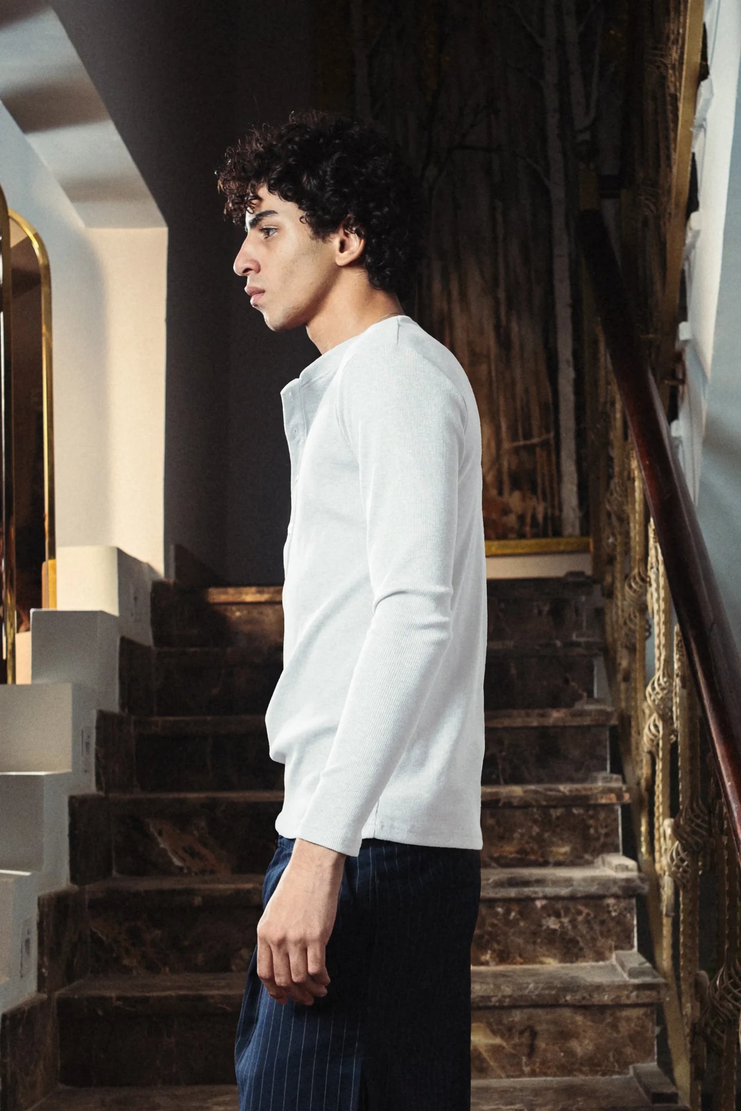 White Henley Shirt