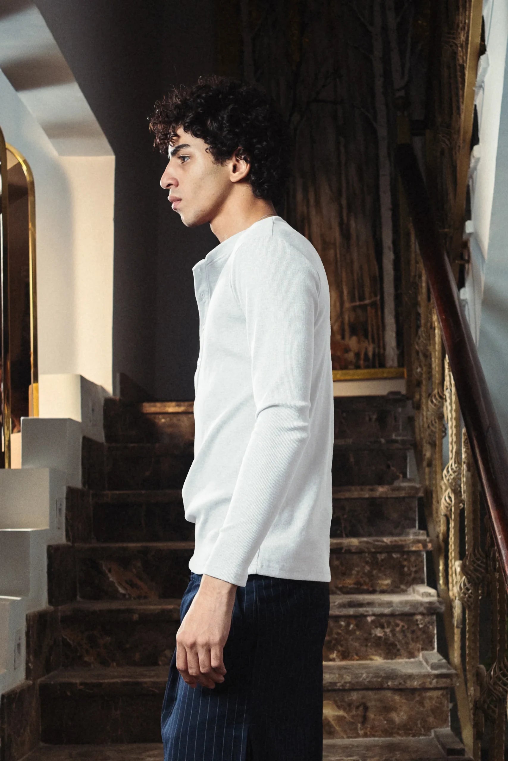 White Henley Shirt