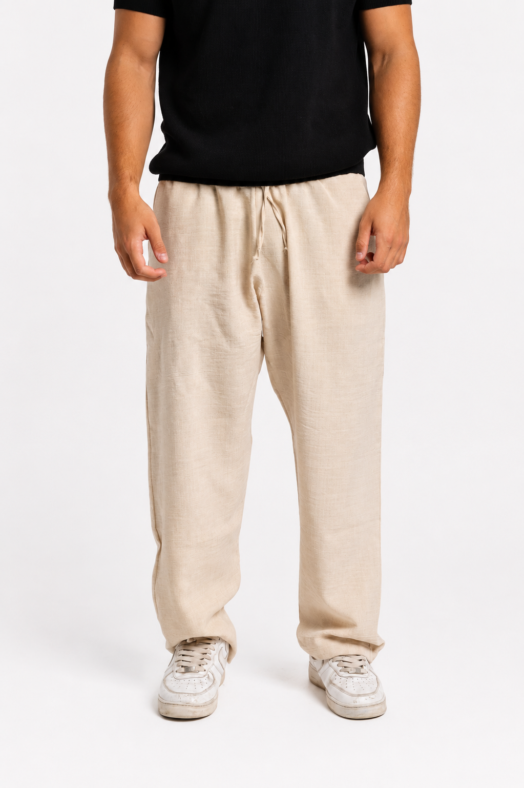 Men’s Beige Linen Pants
