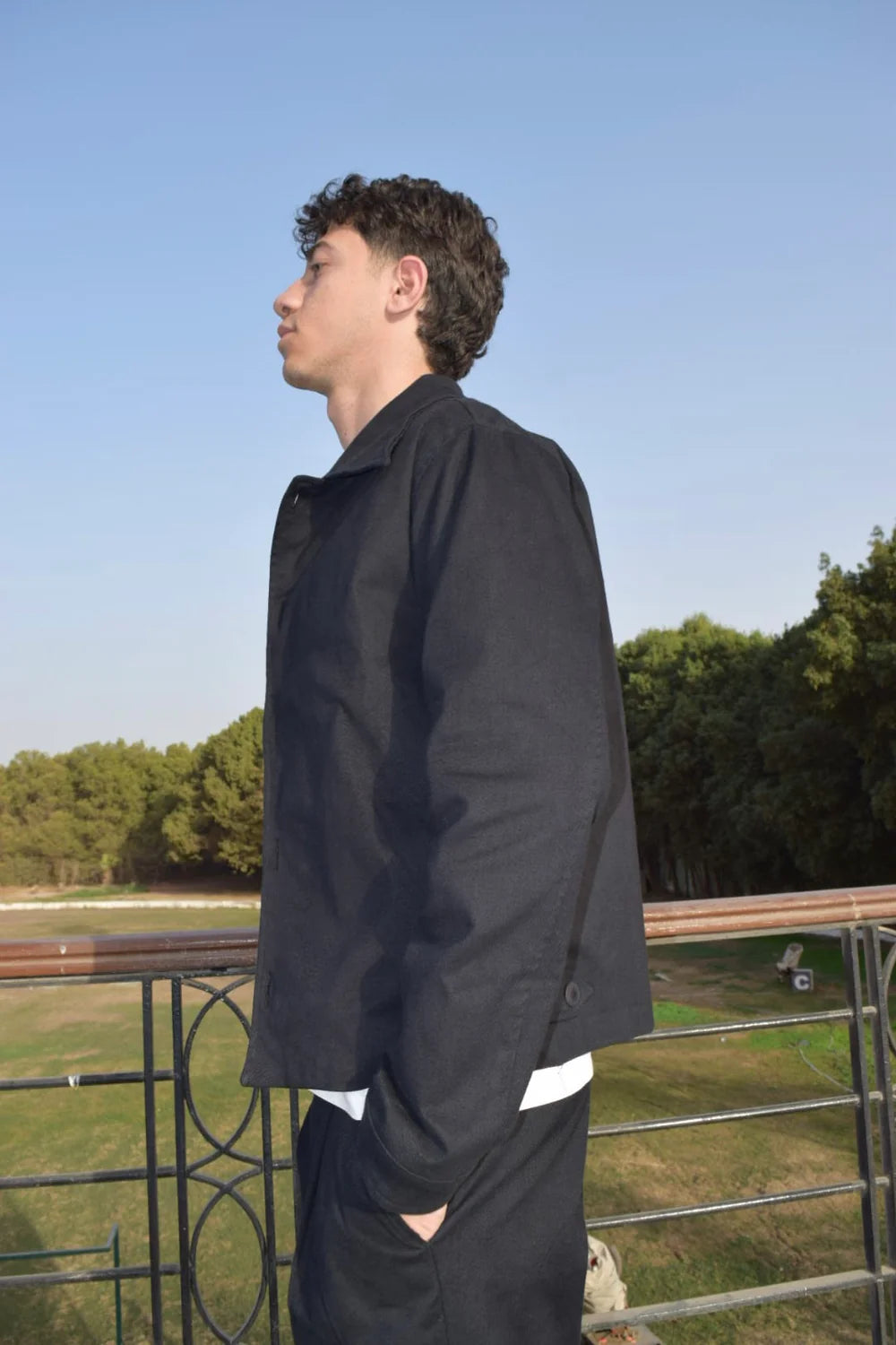 BLACK GABARDINE JACKET