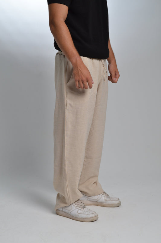 Men’s Beige Linen Pants