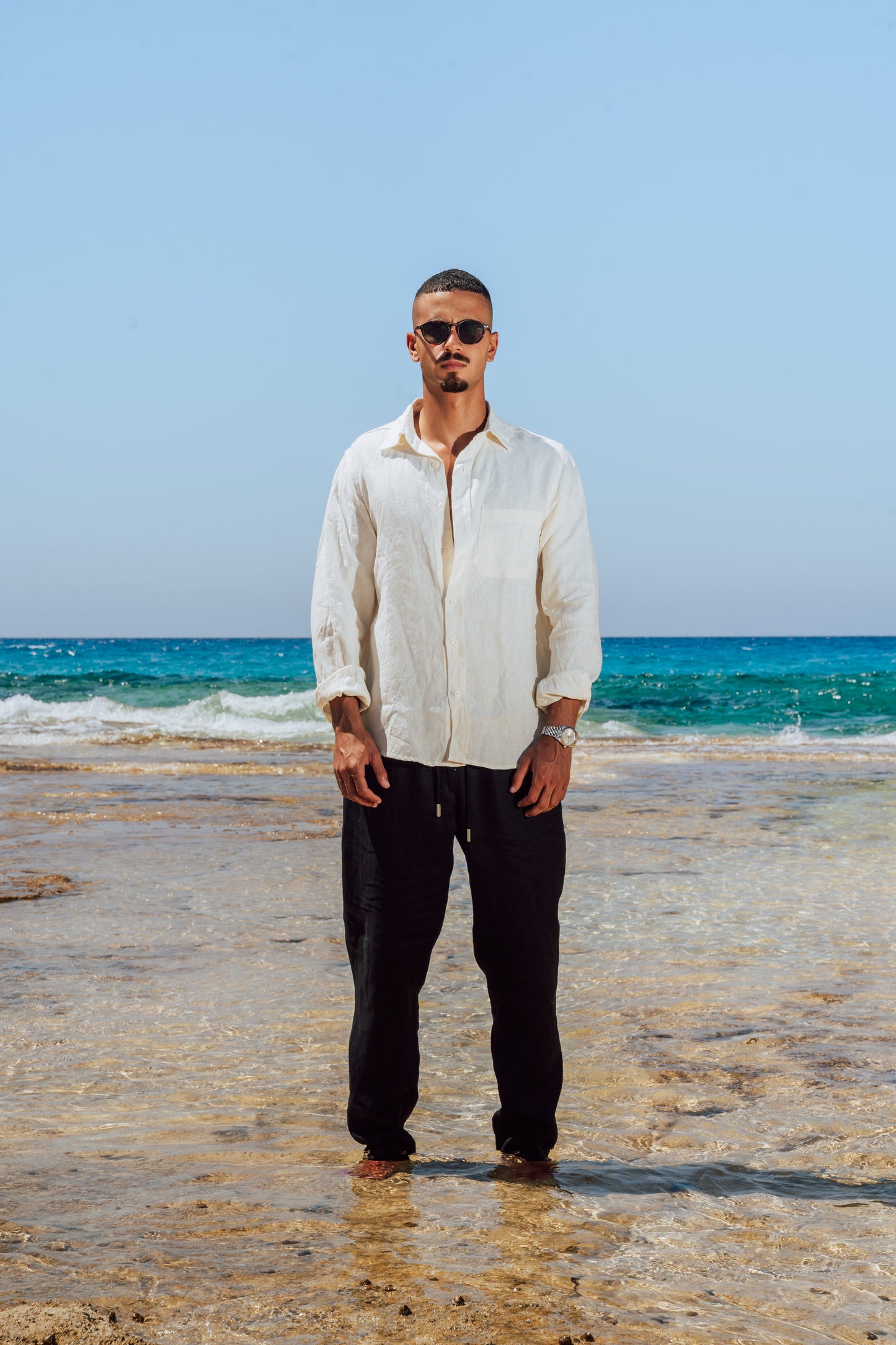 Cream Linen Shirt (Heavyweight)