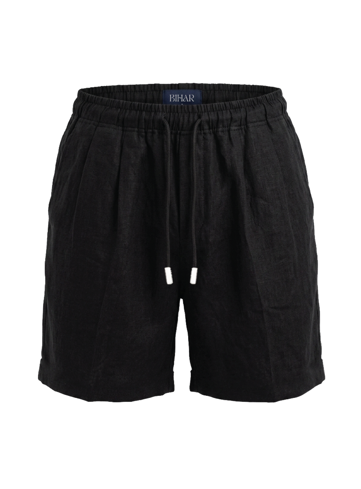 Black Linen Shorts
