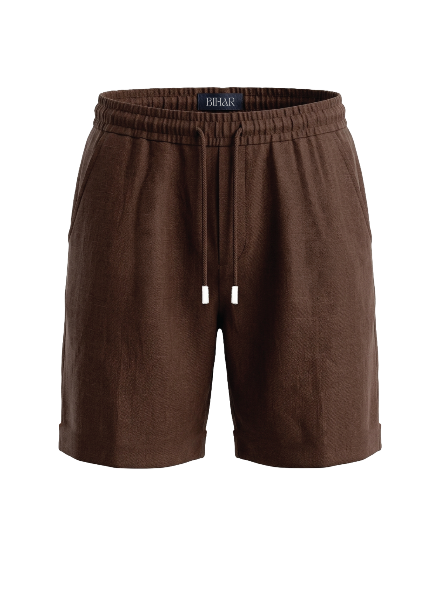 Brown Linen Shorts