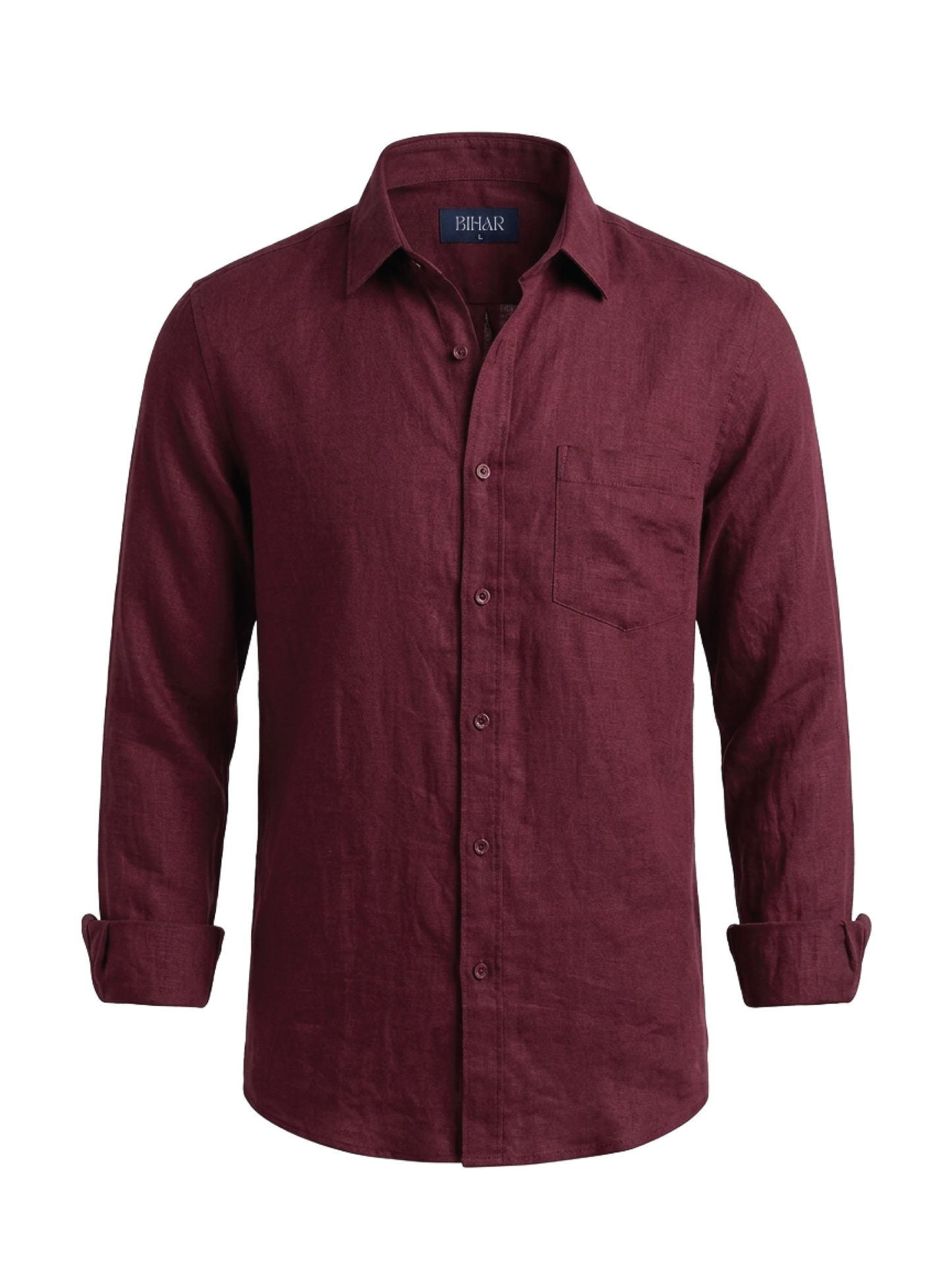 Maroon Linen Shirt