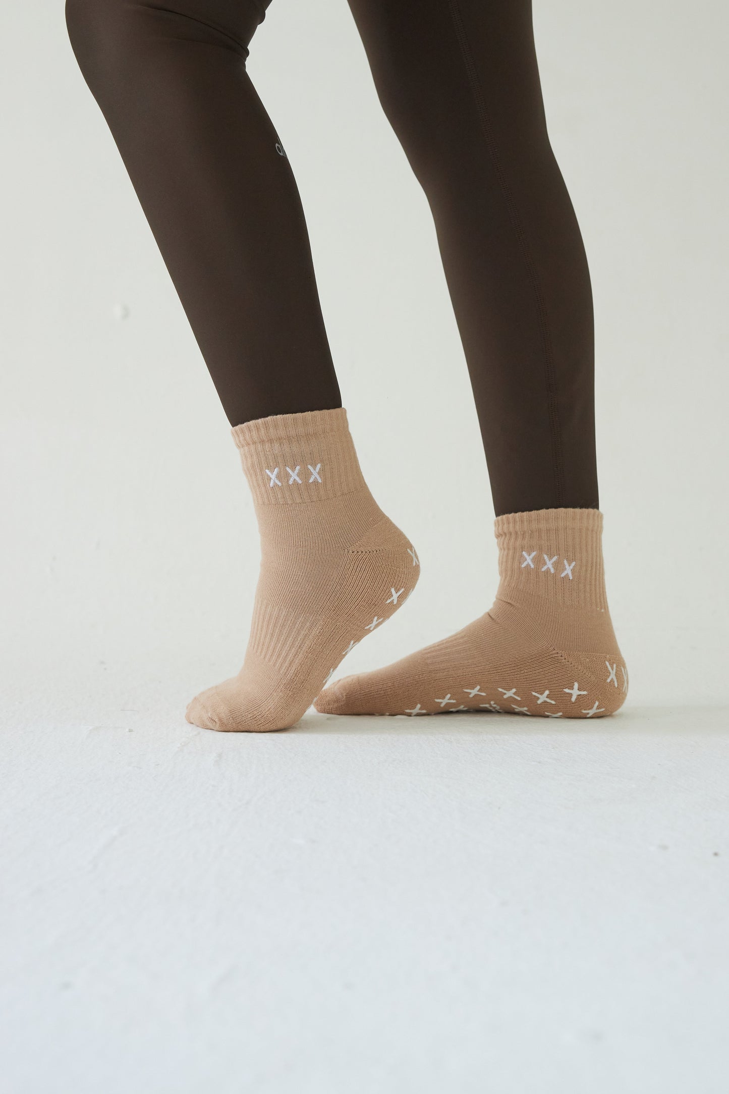 Beige  classic mad grip socks
