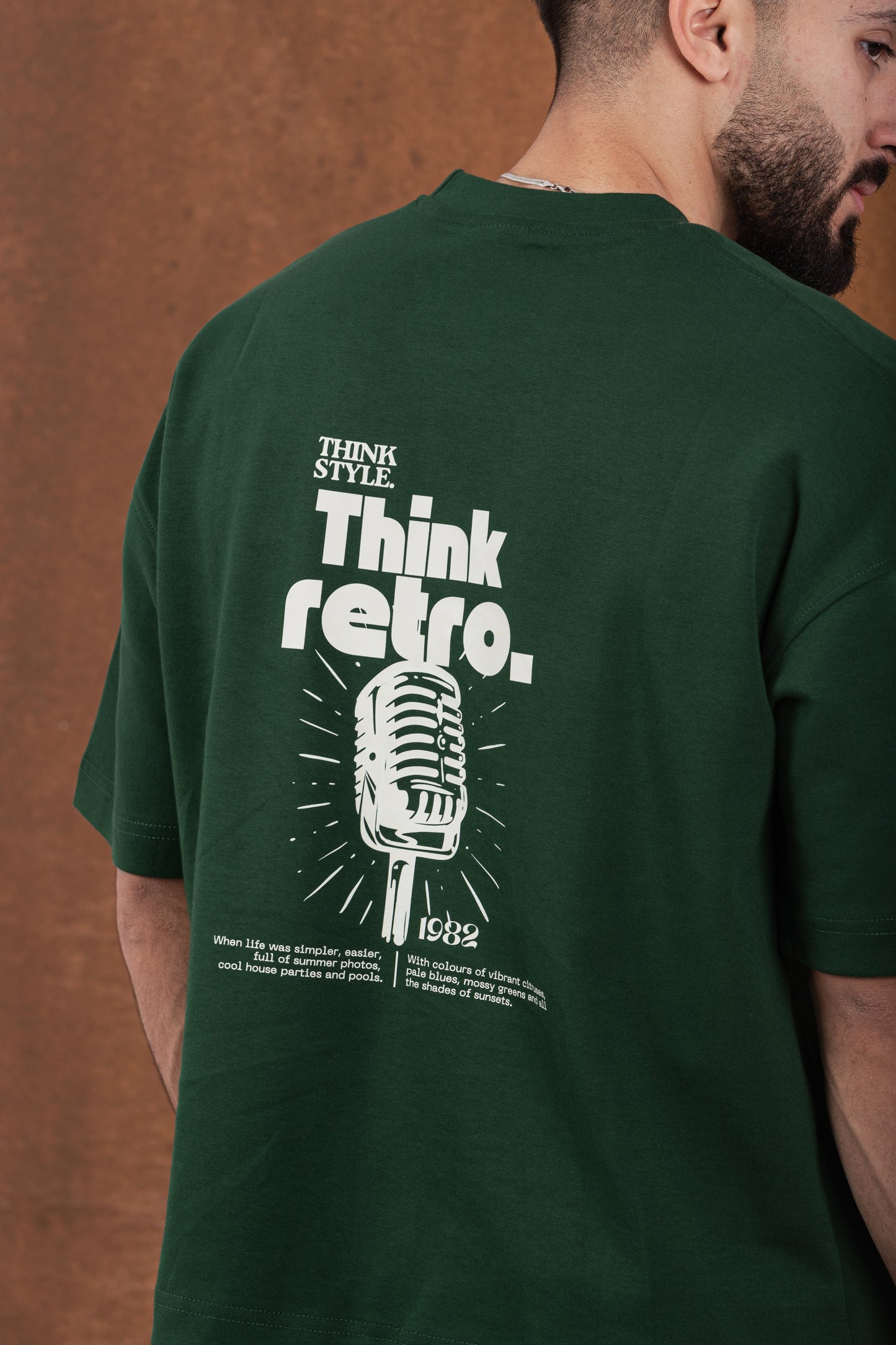 RW Green Boxy-TEE "THINK RETRO"