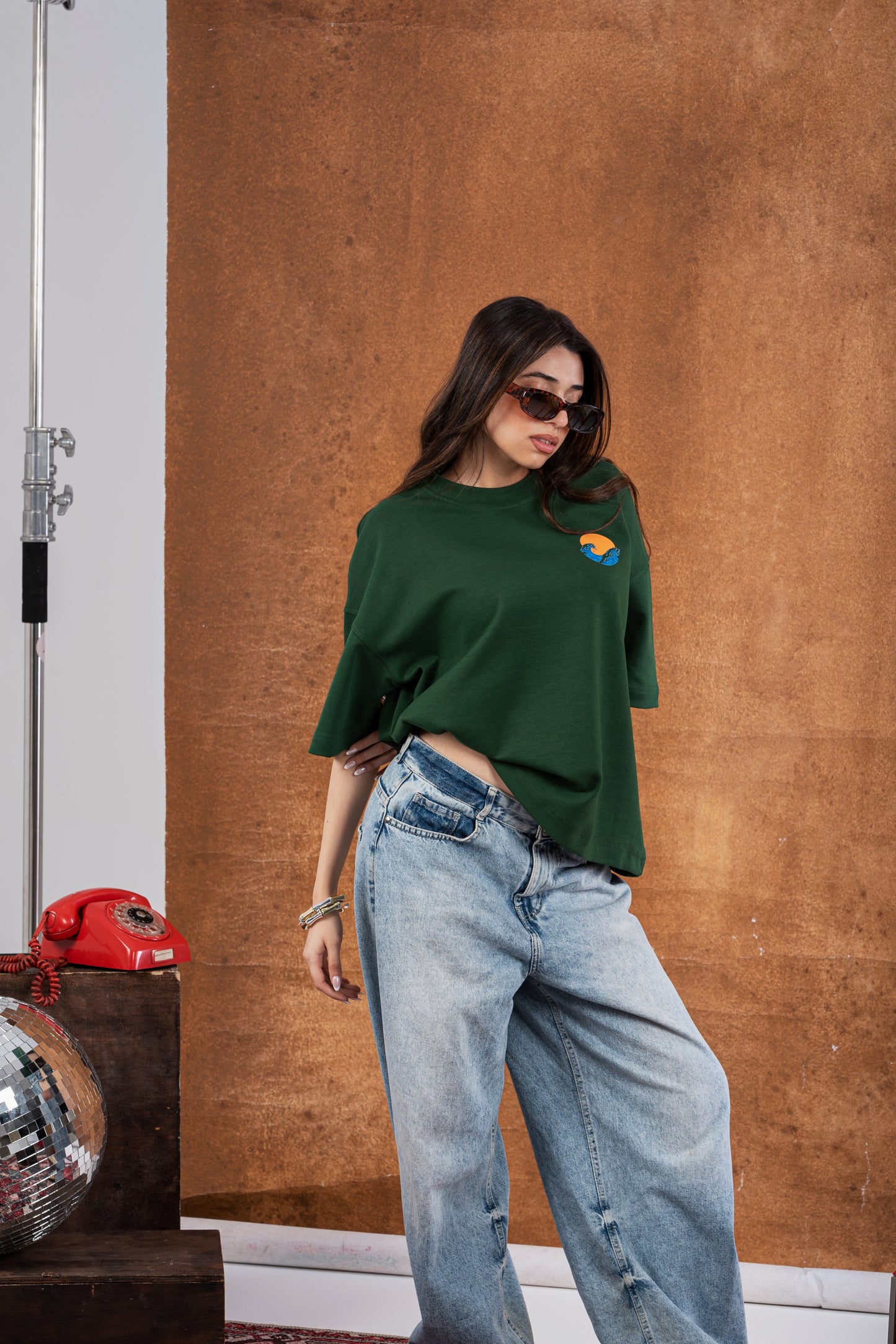 RW Green Boxy-TEE "CAN YOU HEAR ME"