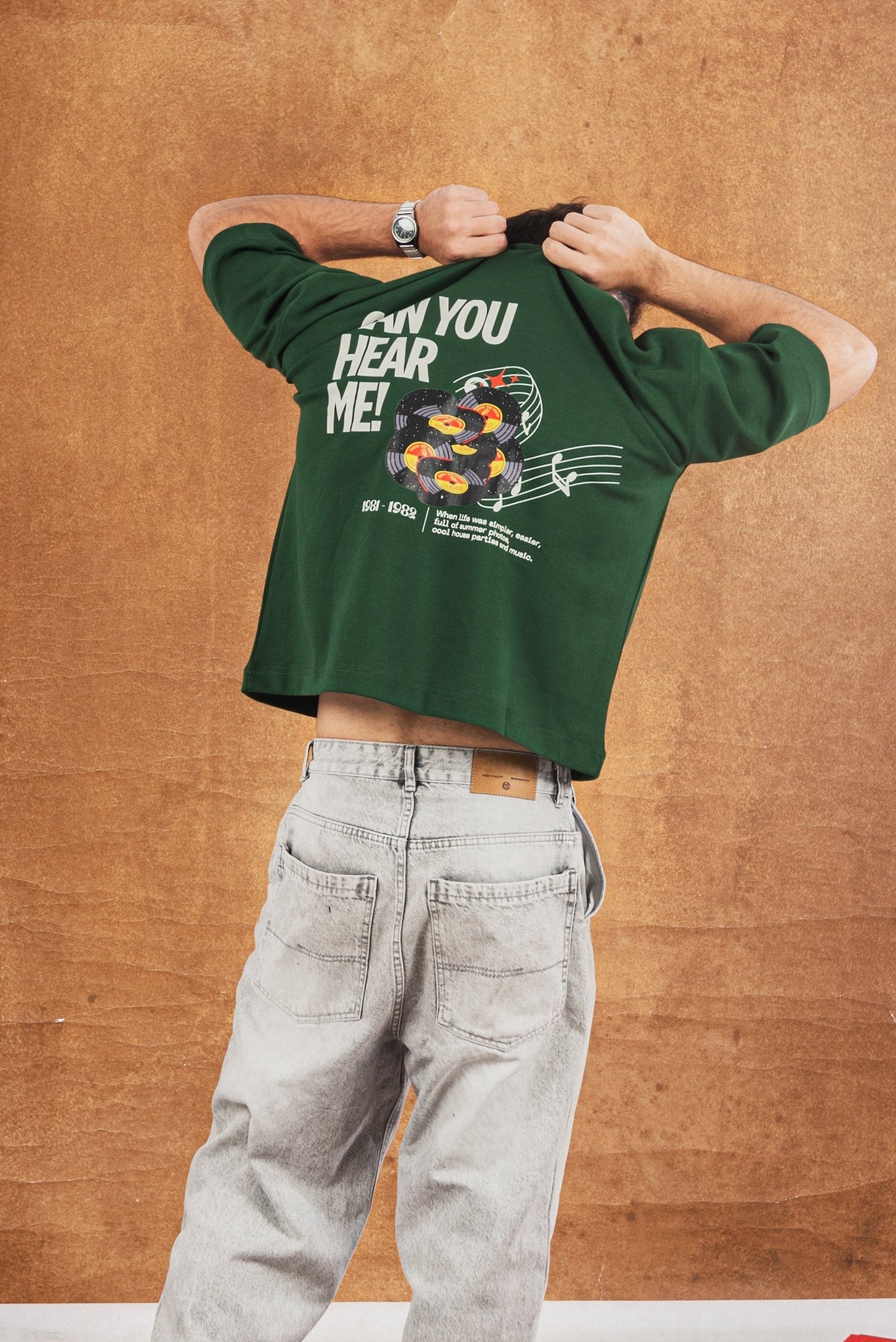 RW Green Boxy-TEE "CAN YOU HEAR ME"