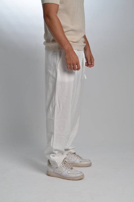Men’s White Linen Pants