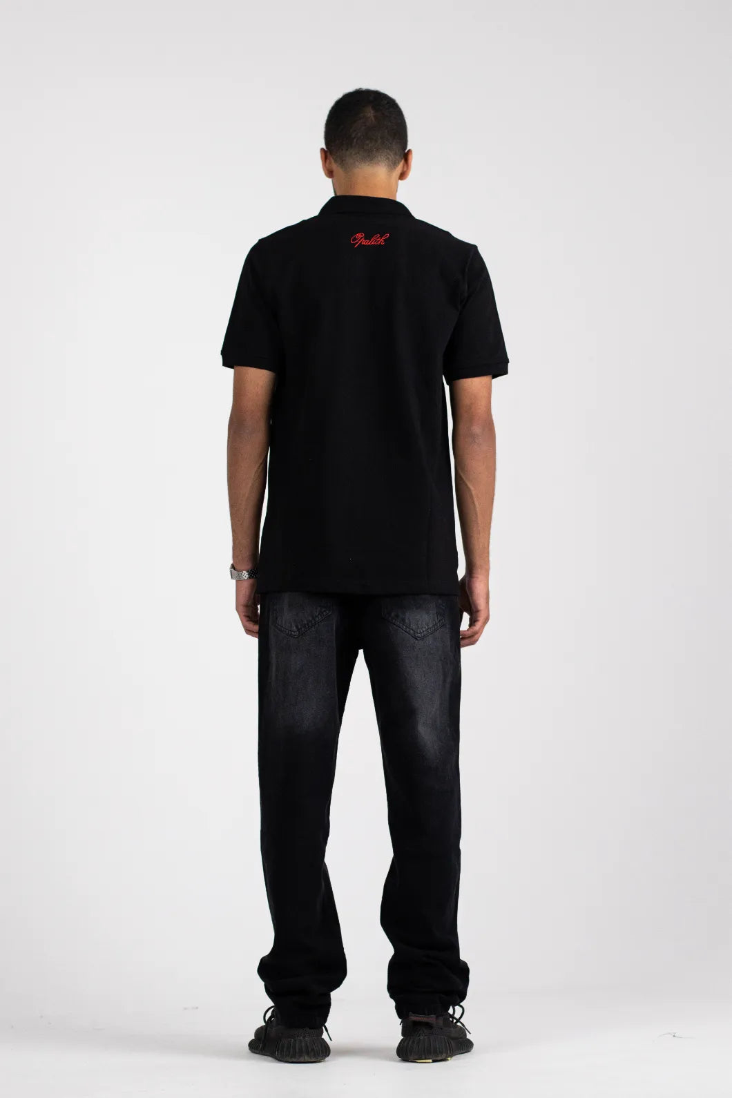The Opalith Crest Black Polo