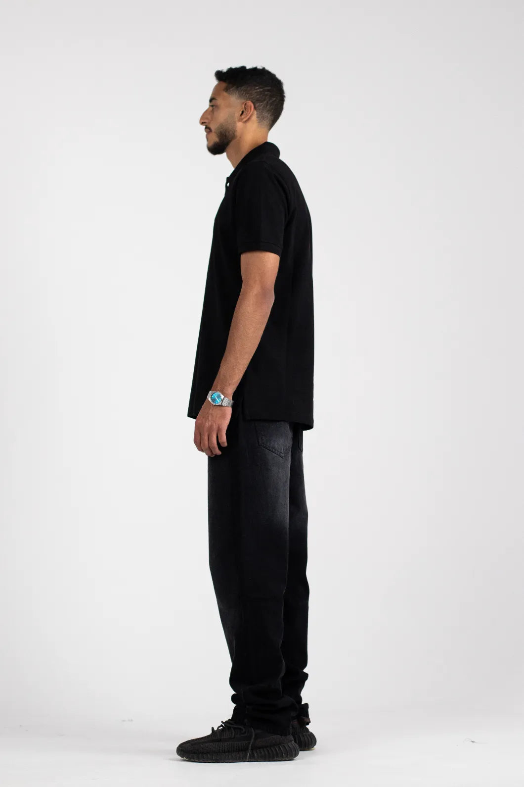 The Opalith Crest Black Polo