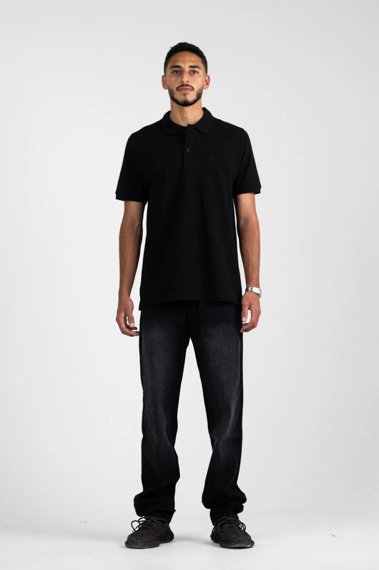 The Opalith Crest Black Polo