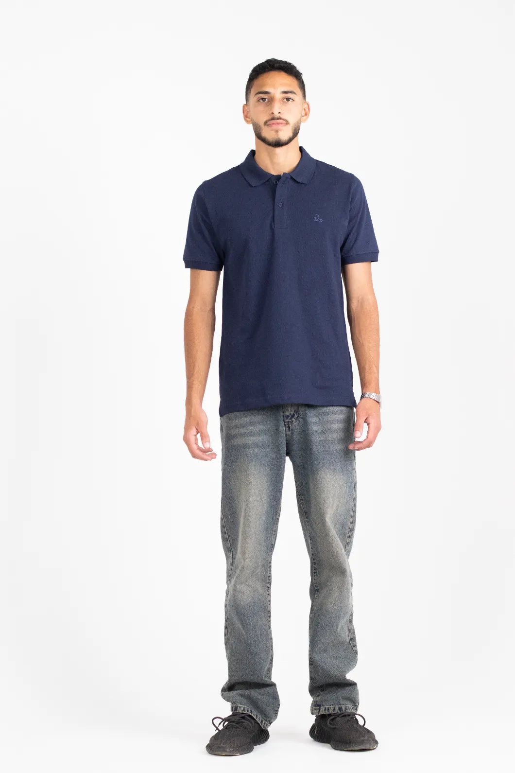 The Opalith Crest Navy Blue Polo