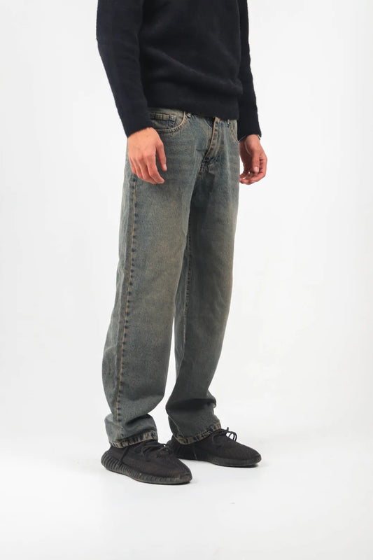 Washed Green Opalith Tretz Jeans