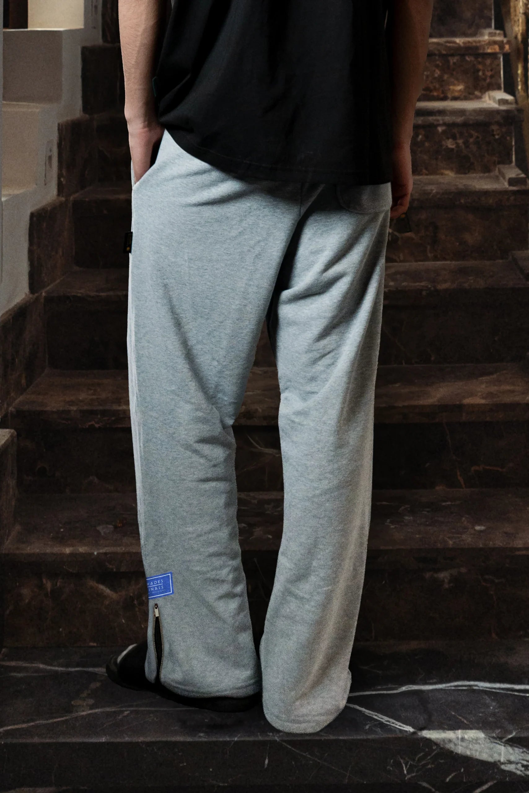 Heather Gray Ankle Zip Straight Leg Sweatpants
