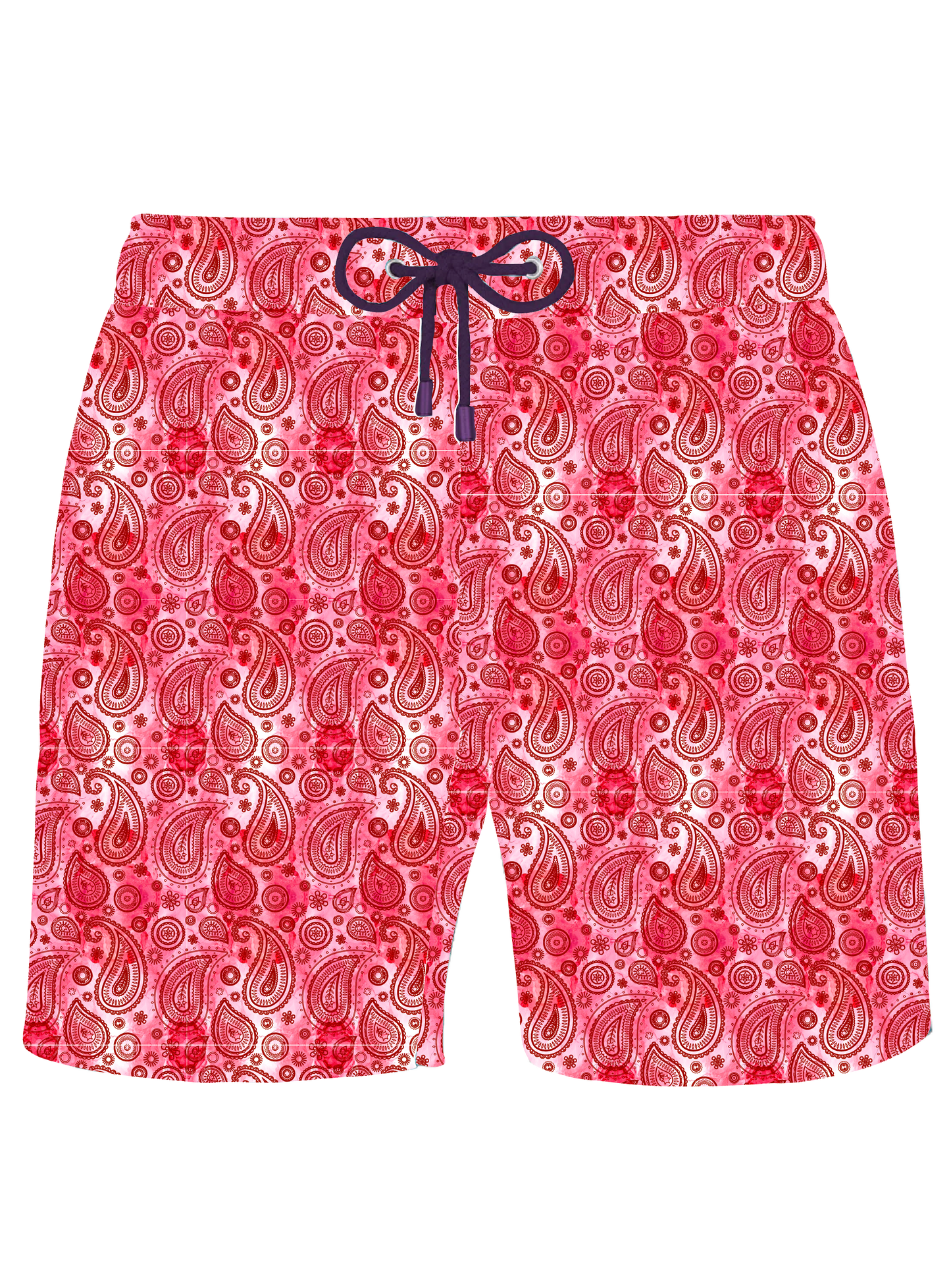 Pink Paisley Swim Shorts - Kids