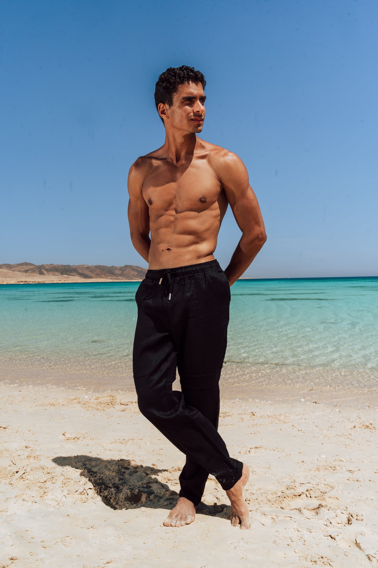 Black Linen Trousers