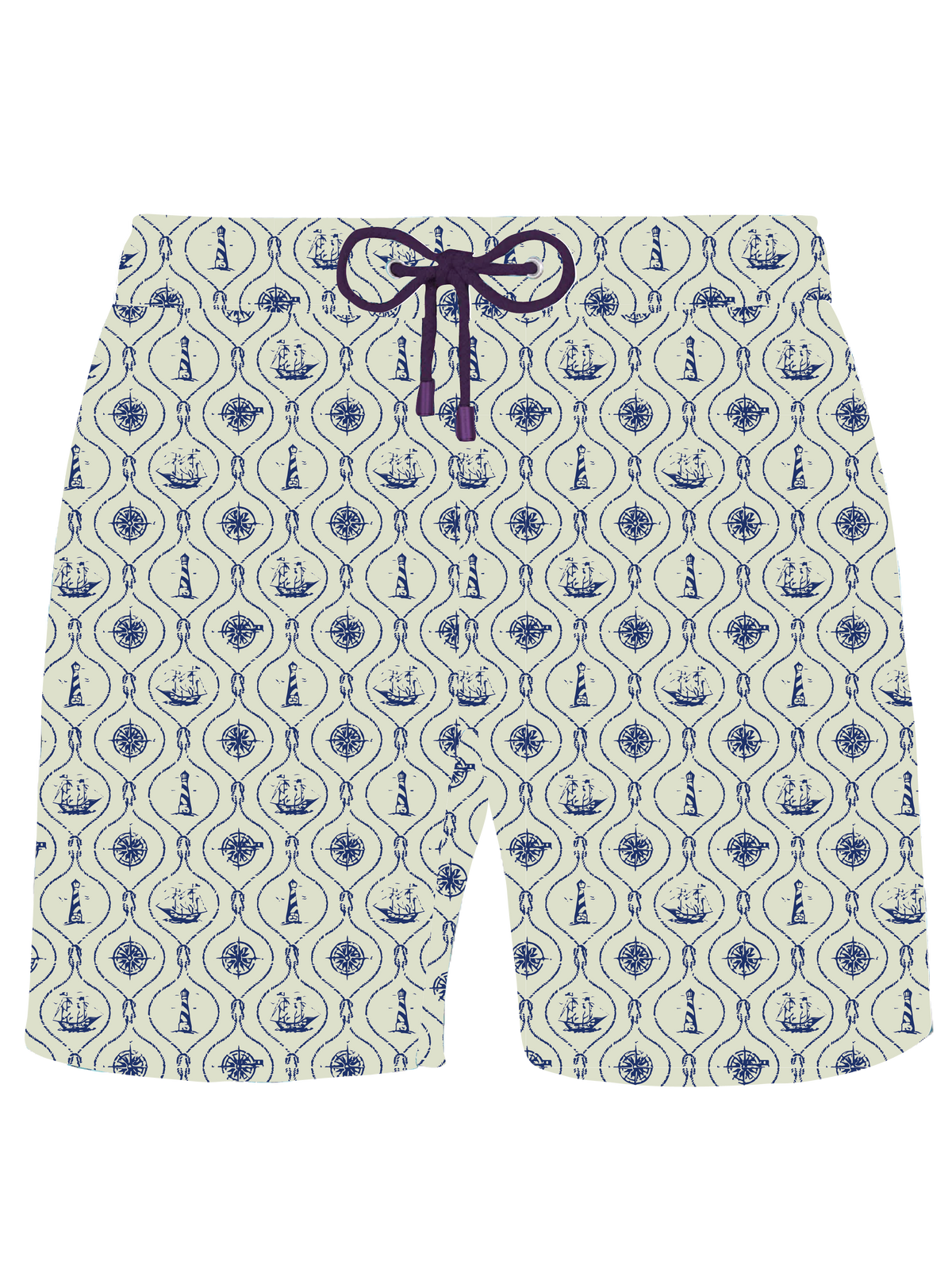 Monochrome Boats Swim Shorts - Adults