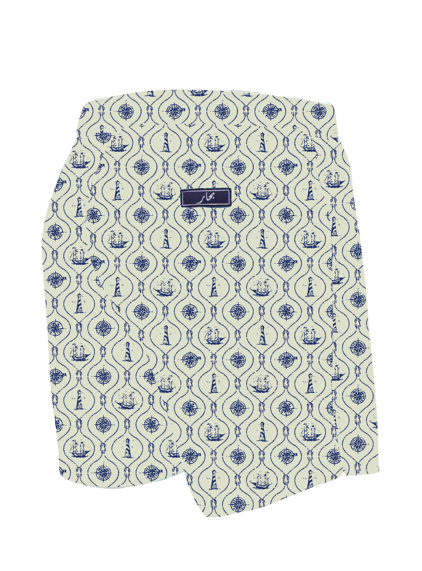 Monochrome Boats Swim Shorts - Kids