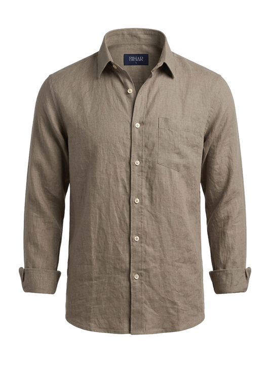 Tan Linen Shirt