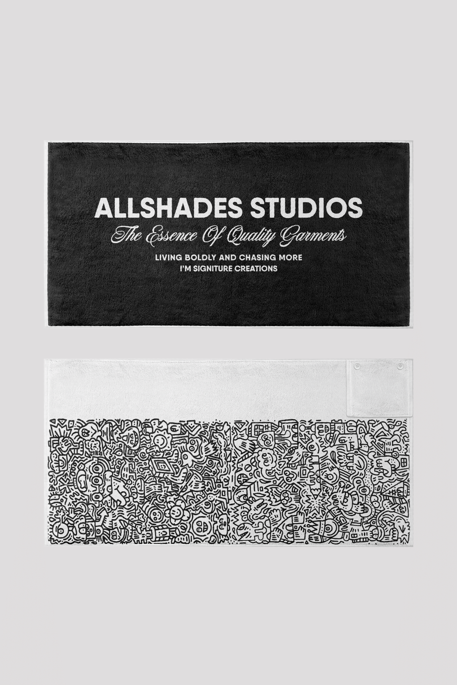Black Micro Fiber Towel
