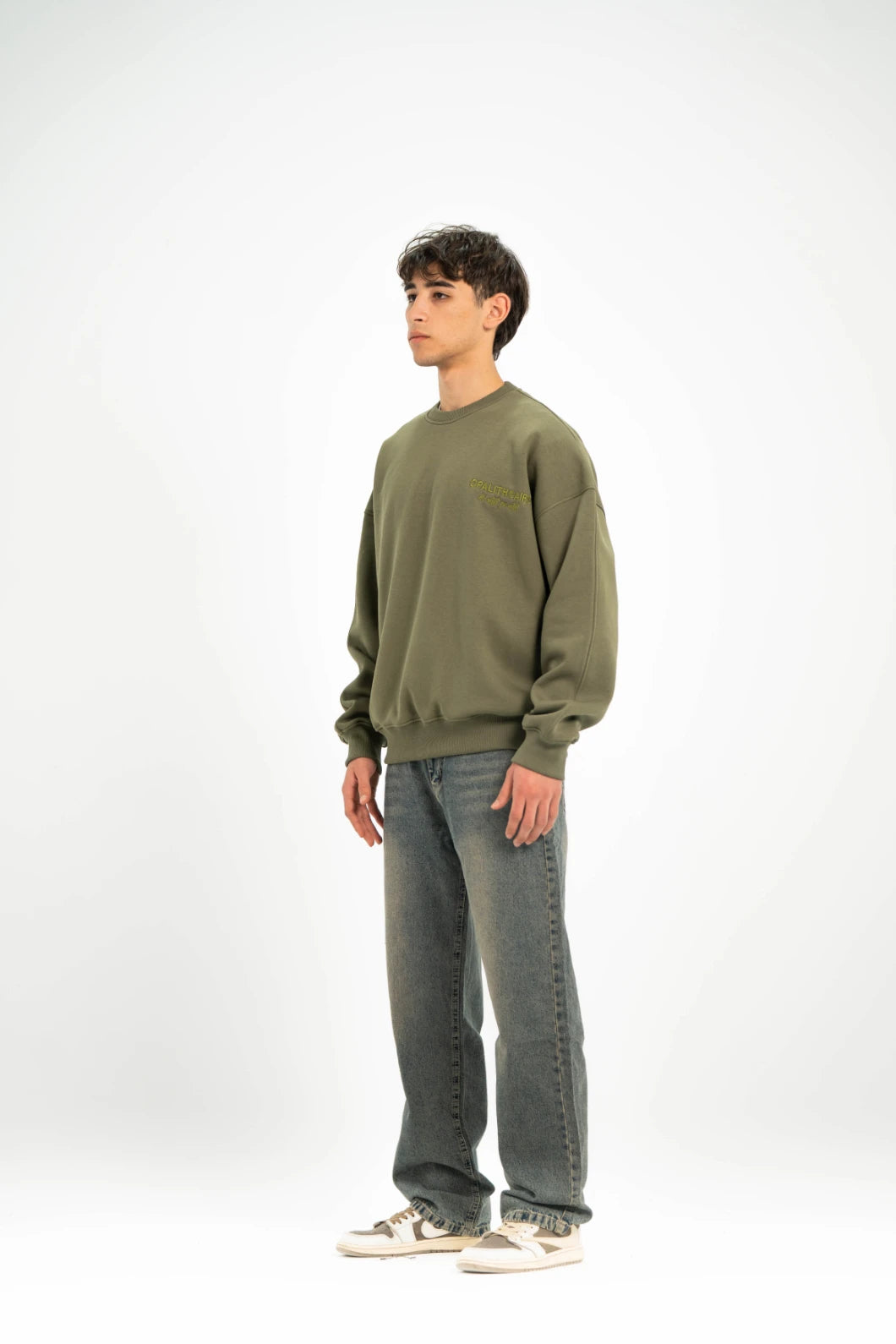 Olive Green AV Artist Crew Neck