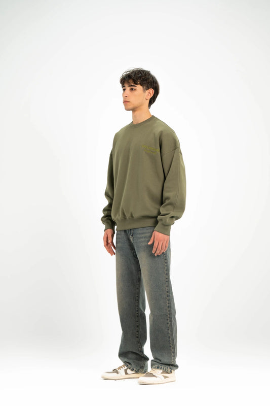 Olive Green AV Artist Crew Neck