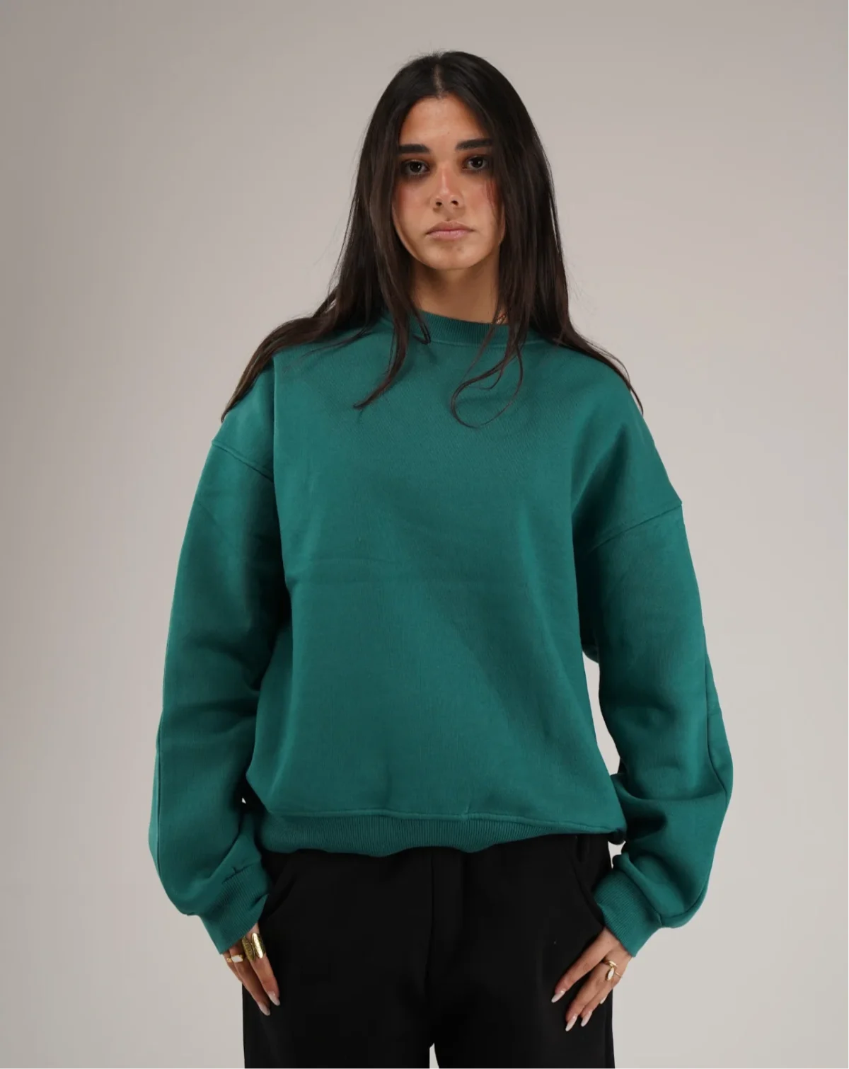 Jade green crewneck
