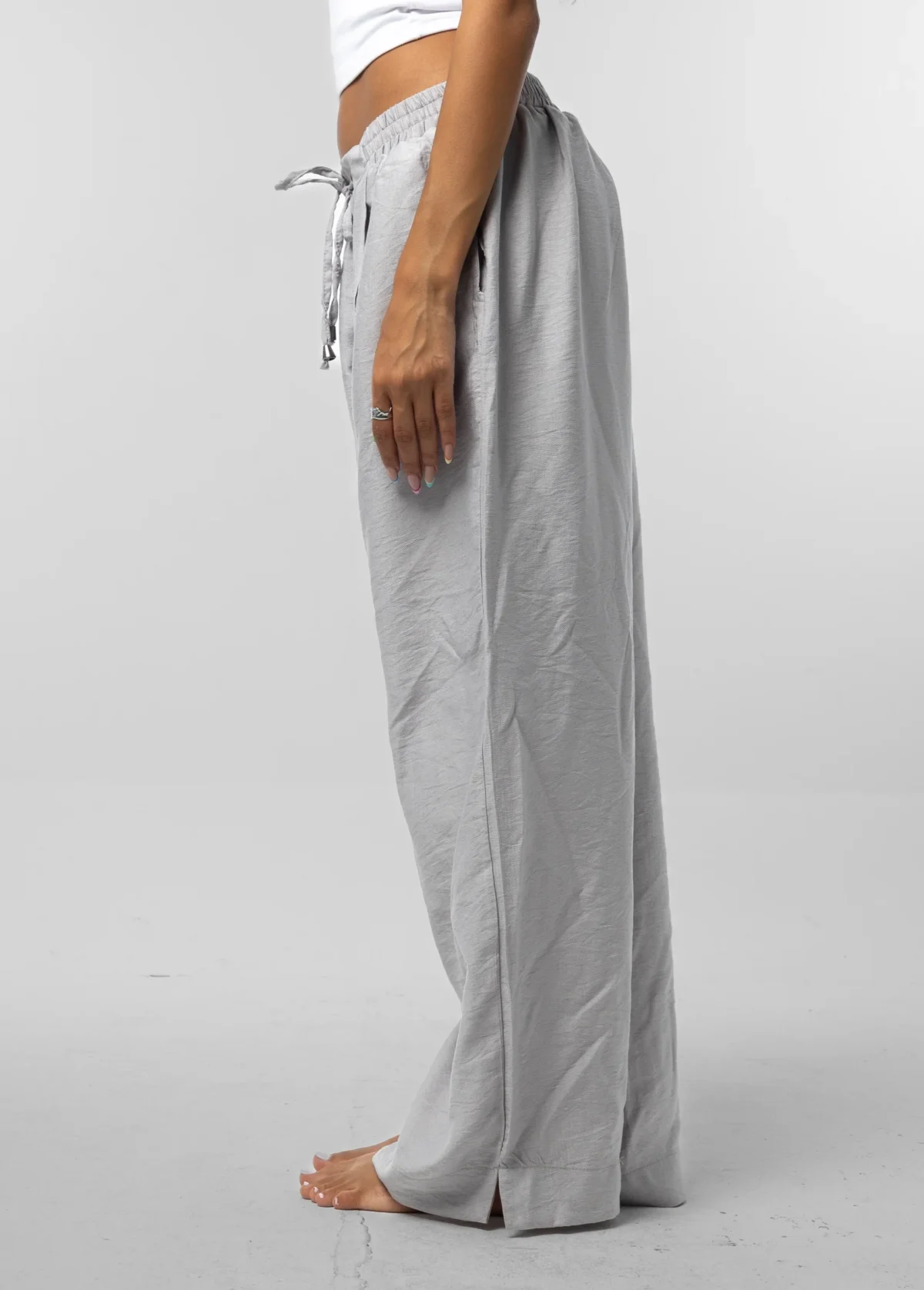 Grey Linen Pants - Image 3
