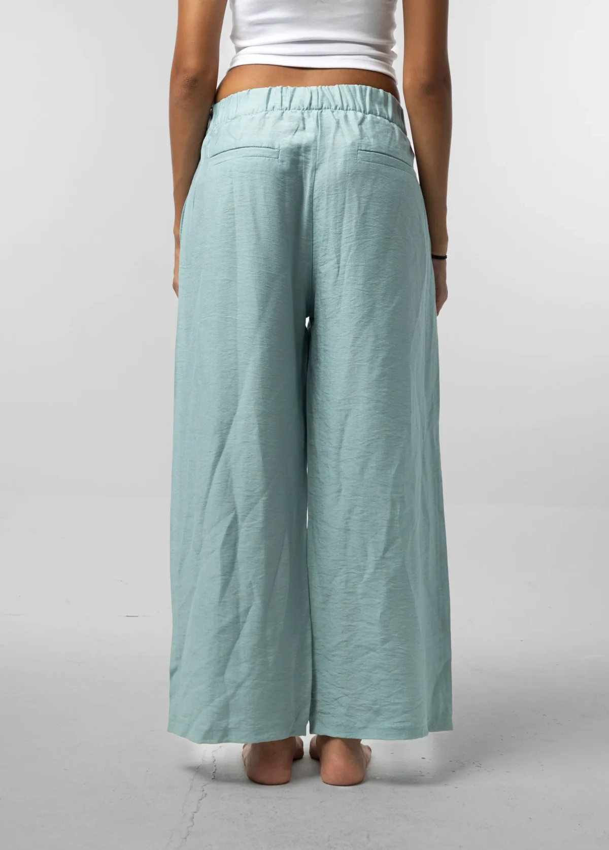 Mint Bow Linen Pants - Image 2