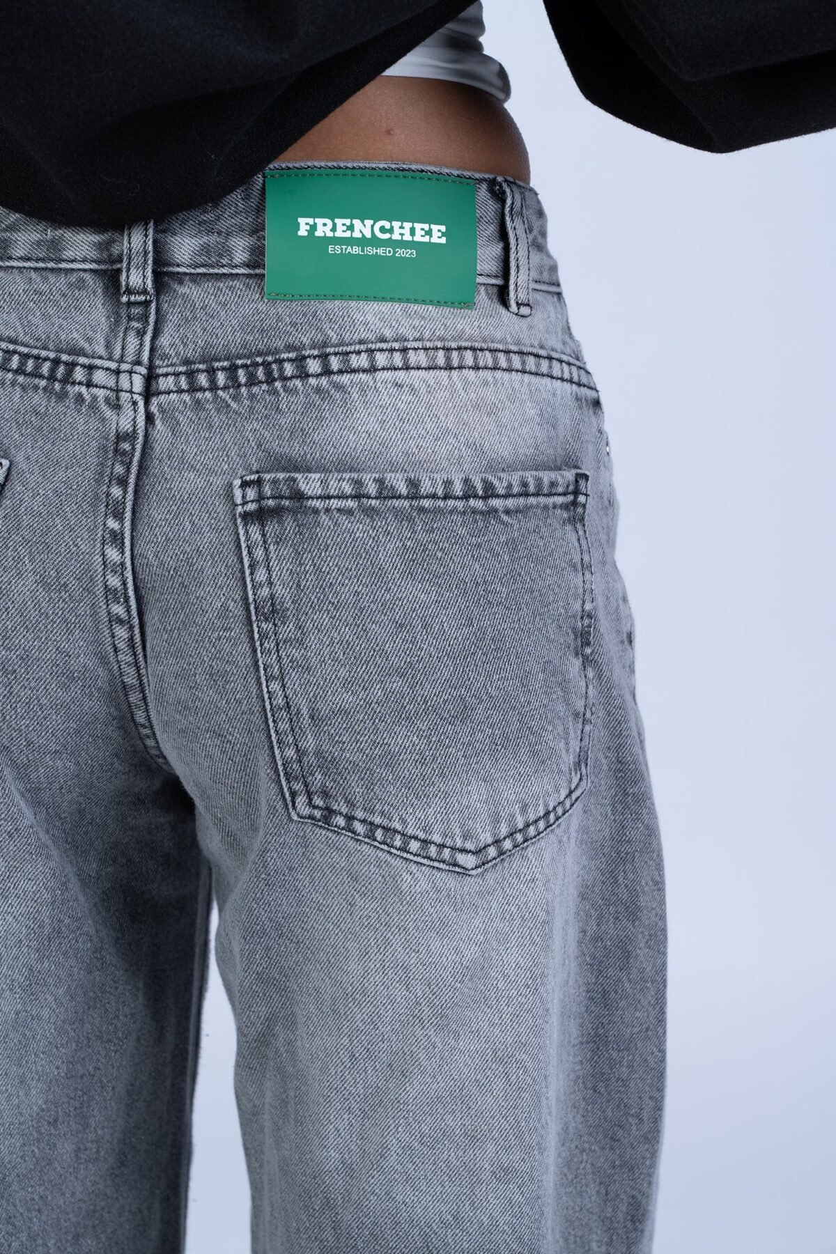 Light Grey Low Waist Baggy Jeans - Image 4