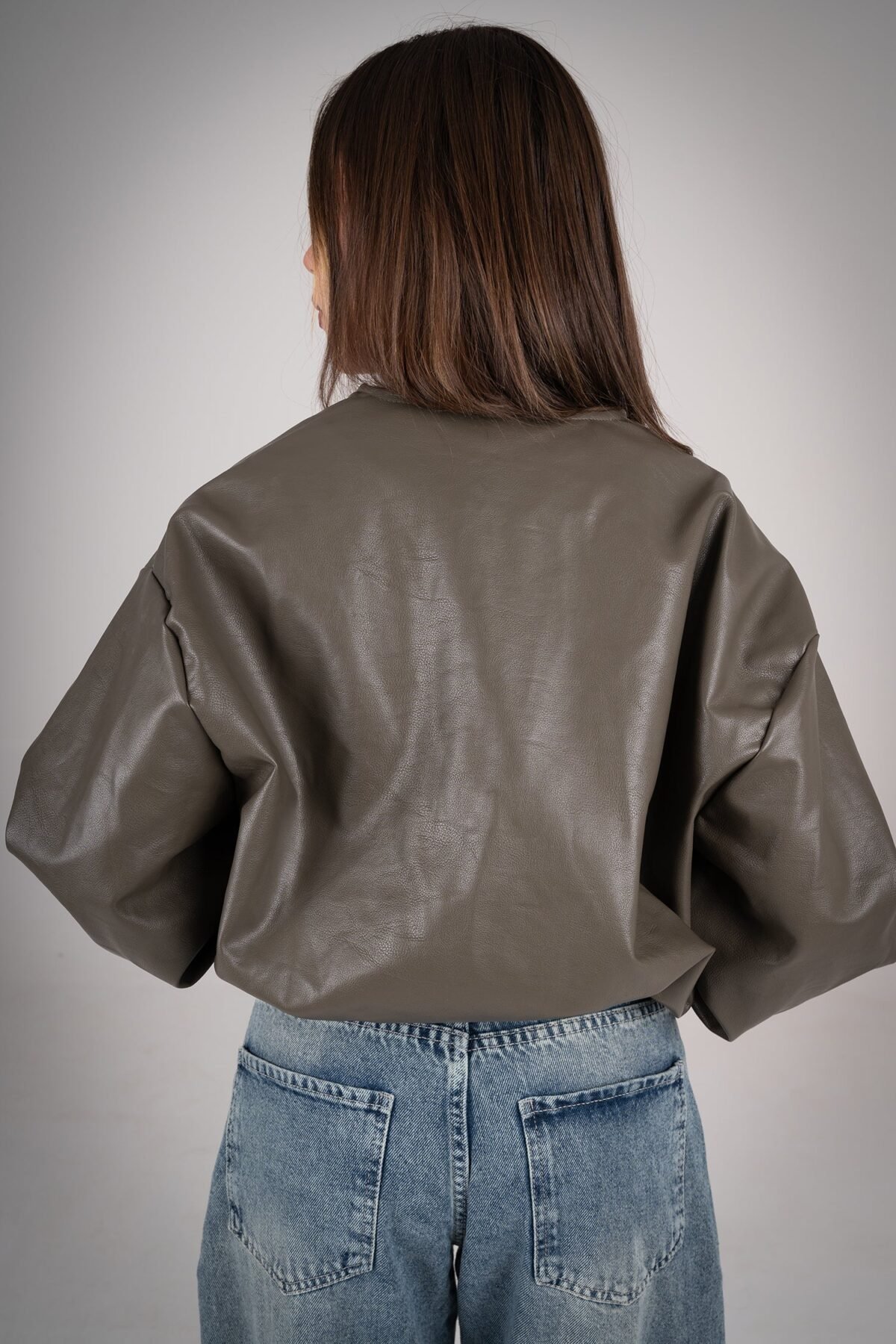Olive Leather Jacket - Image 6